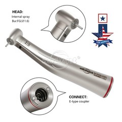 AbDent 1:5 Electric Fiber Optic LED Contra Angle Handpiece Red Ring USPS