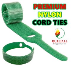 QUALIALL 150 Reusable Cable Ties, Strong Adhesion Nylon Cord Ties 6 Colors