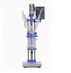 2L Digital display Chemical Lab Jacketed Glass Reactor Vessel 110V or 220V O#