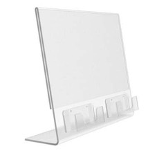 24 PCS Gift Card Display with 2 Acrylic Pockets 11 x 8.5 Slide-in Sign Holder