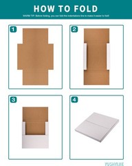 7″ 45 RPM Vinyl Record Mailers (NOT for 12″ LPs), 7.5″ x 7.5″ x 1.1″ Thin Kra…