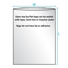 1000 Clear Poly 2-Mil Plastic Bags Lay Flat Open Top FDA Impulse Sealer Baggies