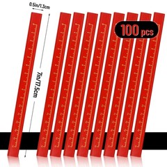 WYOMER 100 Pcs Carpenter Pencils, Octagonal Hard 1 Count (Pack of 100), Red