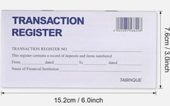 24 PCS Check Registers for Personal Checkbook, Easy to Read Checkbook Register