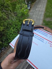 Safariland Leather Tactical Gun 36/90 Belt Black MDL 146V, P5, 2.25” X 43”, 34*
