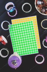 Color Coded Round Circle Map Dots Sticker 3/8 Inch Multi Colors Available 10mm