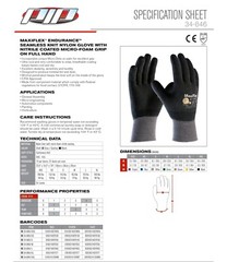 PIP 34-846 MaxiFlex ATG Micro Foam Nitrile Grip Coated WORK GLOVES Dotted Palms