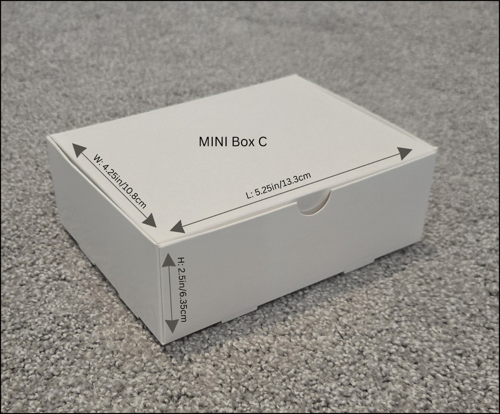 25pc White cardboard boxes-MINI-5.25in x 4.25in x 2.5in-FREE SHIPPING!