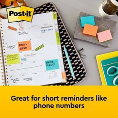 Post-it Mini Notes 1.5×2 in 12 Pads Bright Colors