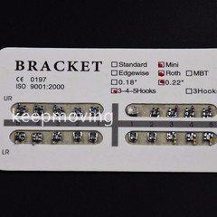 Dental Orthodontic Bracket Roth/MBT/Edgewise 018/022 no/3/345 Hook Standard Mini