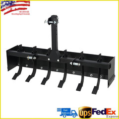 55″ Tow Behind Box Scraper 3-Point Quick Hitch Box Blade For Category 1 Tractor