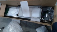 47″L Electric Incline Conveyor Machine, Max. 29.5″H Lift, 7.87″W Rubber PVC Belt