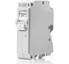 Leviton LB120-T 20A 1-Pole Plug-On Standard Branch Circuit Breaker Thermal Magne