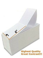 6000 4″x 6″ Fanfold Direct Thermal Shipping Labels for Zebra Style Printers UPS