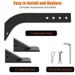18” Box Blade Shank Steel Scarifier Shank Tooth 4 Holes for Landscaping Grading