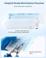 JMU 200Pcs/Box Dental Self-Sealing Sterilization Pouches 2.25″ x 5″
