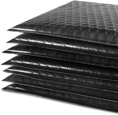 4″ x 8″#000 Black Poly Bubble Mailers Self Seal Padded Envelope Shipping