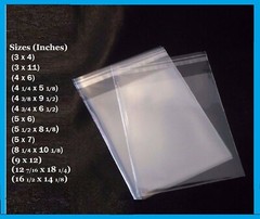 Clear Resealable Self Adhesive Seal Cello Lip & Tape Plastic bags 1.2 mil –