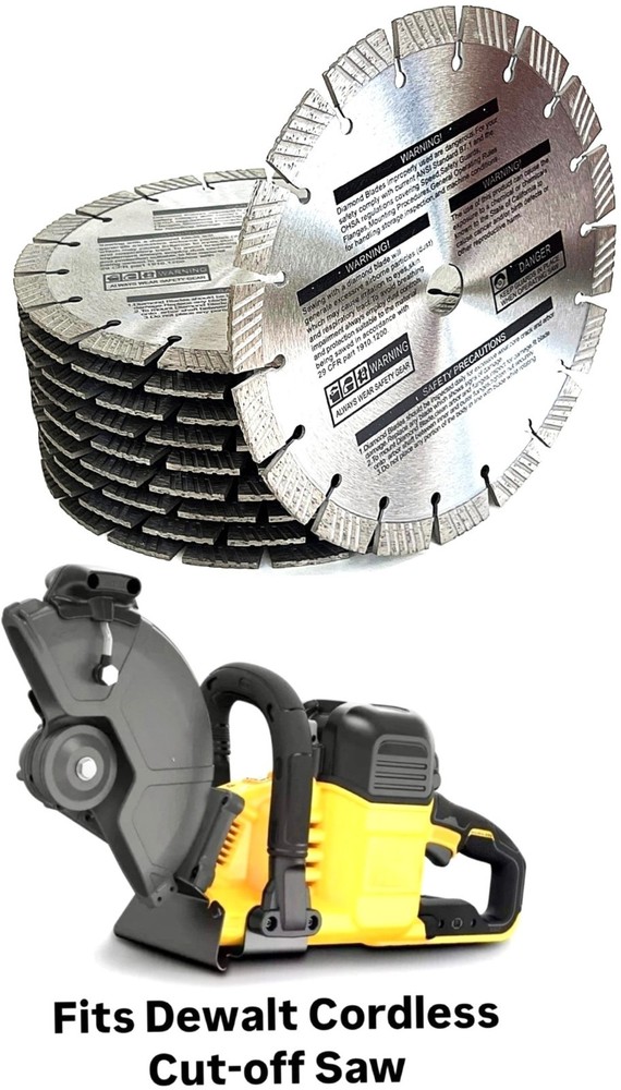 9″ Diamond Blade fits Dewalt 9 in. Cordless Brushless Cut-Off Saw (10 pack)