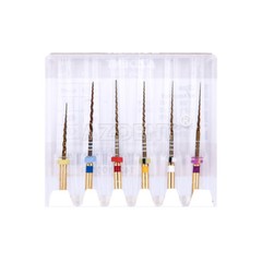 AZDENT Dental Endodontic Gold Taper NITI Rotary Files Engine Use 25mm 6PCS/Packs