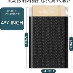 500pcs Bulk Bubble Mailers 4×8 Small Padded Envelope Mailing Bags 4×7 Black #000