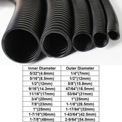 Split Cable Management Wire Loom Tubing for Electrical Wire Cover 3&25 Feet Lot