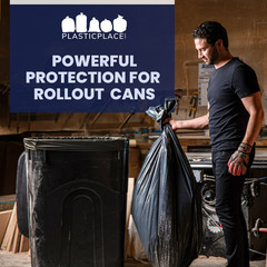 Plasticplace 95-96 Gal Trash Bags 1.2 Mil 50 Ct Black FREE SHIP