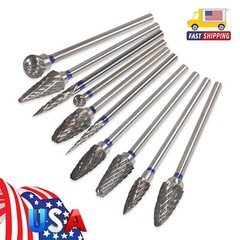 10Pcs Dental Lab Polishing Bur Drills Tungsten Steel Carbide Burs 2.35MM CE FDA