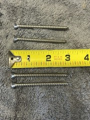 Lot Of 5 Pounds 3 Inch Flat Head Slotted Stainless Steel Deck Screws + 1 Inch