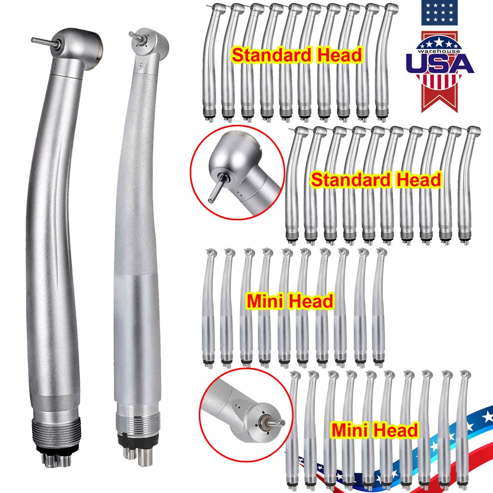 NSK Style Dental Standard/Mini Small Head High Speed Handpiece Push Button 4Hole