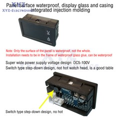 DC0-300V 50/100/200/400A Digital Current Voltage Meter Hall Ammeter Voltmeter