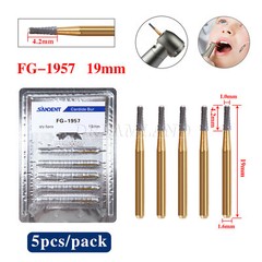 5PCS/Pack FG-1957 High Speed Dental Tungsten Steel Crown Metal Cutting Burs