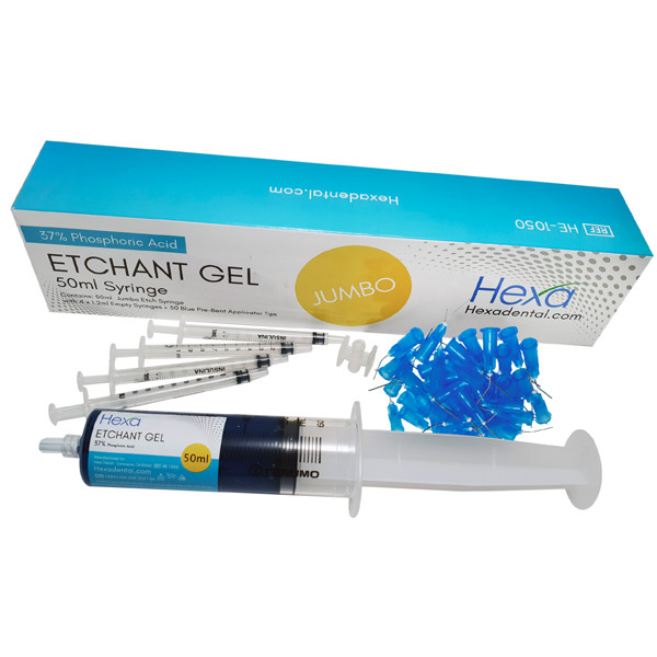 Hygedent HE-1050 Hexa Etch Gel Jumbo Syringes 50 mL Blue