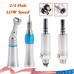 Dental Air Motor E-type 2/4Hole Slow Low Speed Handpiece Push Latch Contra Angle