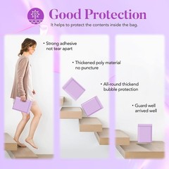 100 Pack Poly Bubble Mailers 6×10″ Padded Envelope Mailing Bags #0 Light Purple