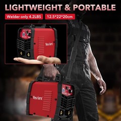 YesRight Portable Stick Welder Kit 200A, 110V IGBT Inverter Machine with Goggles