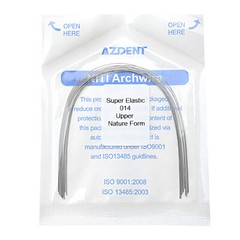 1pack AZDENT Dental Orthodontic Super Elastic Niti Arch Wires Round Natural Form