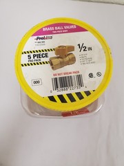 ProLine 1/2 in. Brass FPT 2-Piece Gas Valve (5-Pack) (110-223J5) *FREE SHIPPING*