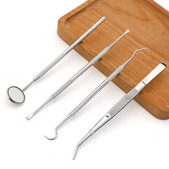 4 Pcs Dental Tools, Professional Teeth Cleaning Oral Care Kit, Teeth Cleaner
