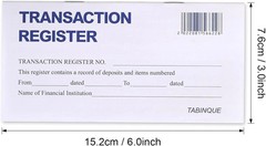 24 PCS Check Registers for Personal Checkbook, Easy to Read Checkbook Register
