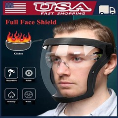 Full Face Super Protective Mask Anti-fog Shield Safety Transparent Head Cover