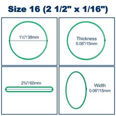 600PCS Large Rubber Bands Heavy Duty Elastic Long Rubber Bands 4 Assorted Colors