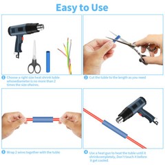 560Pcs Heat Shrink Tubing Insulation Shrinkable Tube 2:1 Wire Cable Sleeve Kit