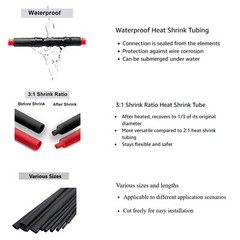 3:1 Heat Shrink Tubing Marine Grade Wire Wrap Adhesive Glue Lined Waterproof New