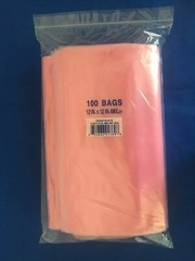 Pink 4 Mil Anti-Static Zip-lock 4-Mil Reclosable Seal Top Plastic Poly Bags 4Mil