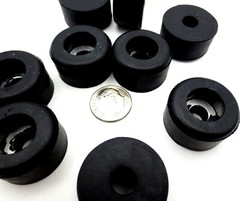 Screw On Rubber Bumper Pad Foot For #14, 1/4″Screw Bolt Hole, 1″ Pad 9/16″ Tall