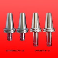 CAT40 ER16 Collet Chucks 4 Pcs w Proj. 2.76″-4″ Balanced G2.5 @20,000 RPM Prime