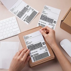 500/Stack 4×6 Fanfold Direct Thermal Shipping Labels Perforated Commercial Grade