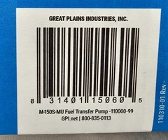 GPI M-150 Series 15 GPM 12V Fuel Transfer Pump M-150S-MU – 110000-99 – NEW
