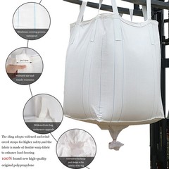 10Pack Duffle Top Spout Bottom FIBC Jumbo Bulk Bag One Ton Bag 35.4″L x 35.4″…